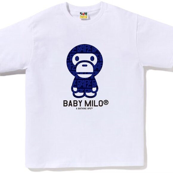 NWOT BAPE Baby Milo Print Cotton T-Shirt - Picture 1 of 8